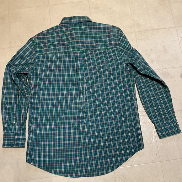 CHAPS🎄 Ralph Lauren L/S Button Down Green/Red/Blue Check🎄perfect for Holidays! - Picture 13 of 13